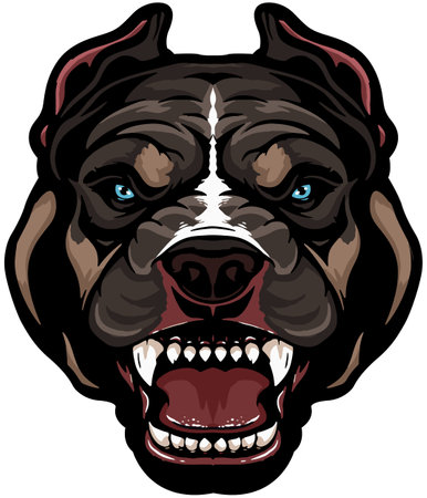 Bulldog Mascot. Vector illustration ready for vinyl cutting.のイラスト素材