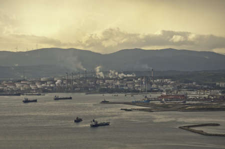 Pollution at its best intoxicating the air we breatheの写真素材