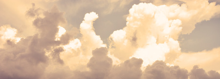 Sunny sky with cloudsの写真素材