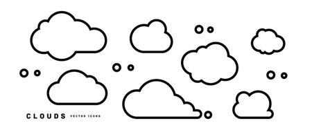 [clouds] vector iconsのイラスト素材