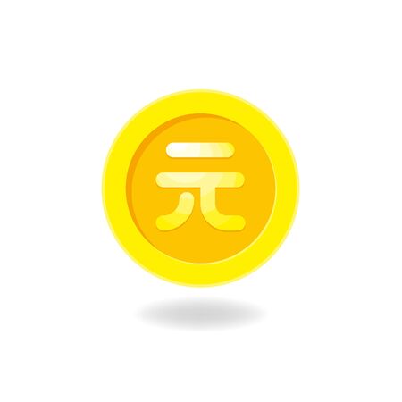 Chinese Yuan -CNY- currency flat iconのイラスト素材