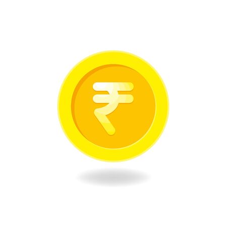 Indian Rupee -INR- currency flat iconのイラスト素材