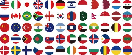 national flag set vectorのイラスト素材