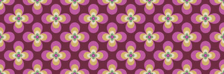 70's retro pattern material vector illustrationのイラスト素材