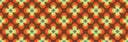 70's retro pattern material vector illustrationのイラスト素材