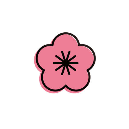 flat design vector icon[ume]plumのイラスト素材