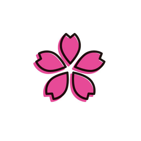 flat design vector icon [Cherry Blossoms]のイラスト素材