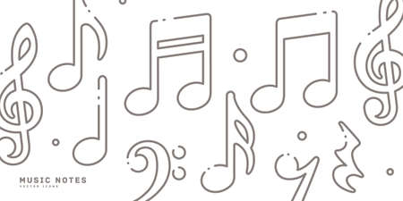 Musical note icon vector illustrationのイラスト素材
