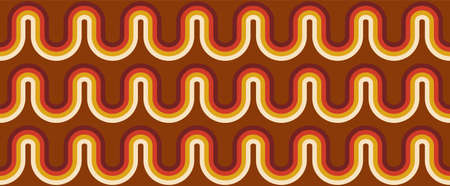 70's retro seamless pattern material illustration