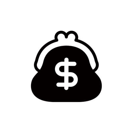 purse with a clasp vector illustration iconのイラスト素材