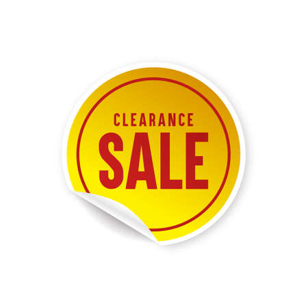 Slightly flipped sale sticker iconのイラスト素材