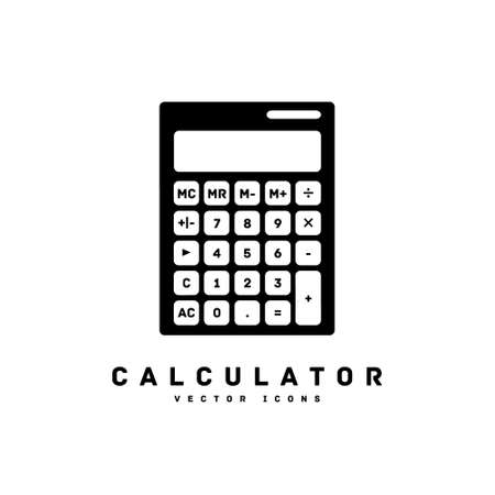 calculator silhouette icon vector illustrationのイラスト素材