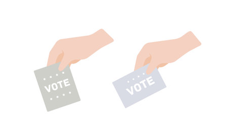 Voting, elections, icons, hands, ballotsのイラスト素材