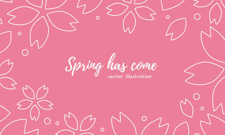 Cherry blossom petals backgroundのイラスト素材