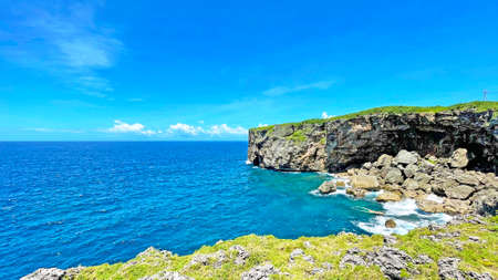 The sea that is too blue Miyakojima, Okinawa prefectureの写真素材