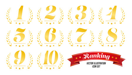 Ranking  icon set vector illustrationのイラスト素材