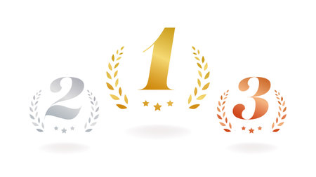 Ranking title icon vector illustration No.1のイラスト素材