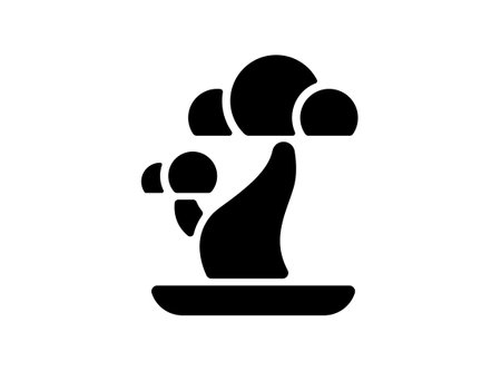 Japanese style icon [bonsai] vector illustrationのイラスト素材