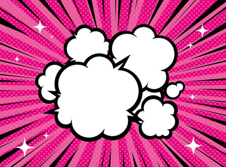 American comic style pop material explosion balloon vector illustrationのイラスト素材