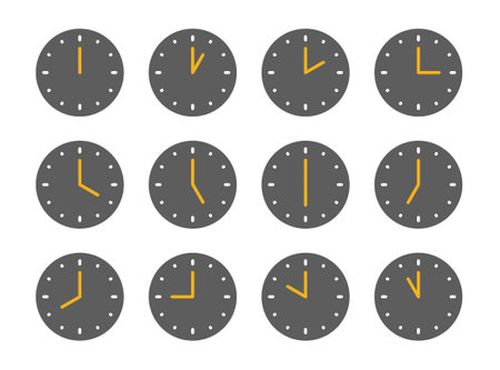 Clock icon set vector illustrationのイラスト素材
