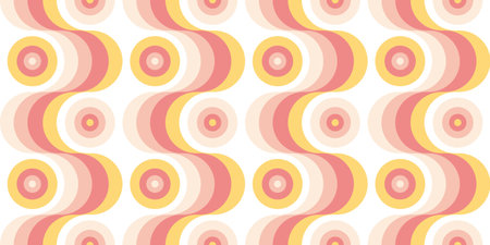 70's retro modern pattern seamless pattern vector illustrationのイラスト素材