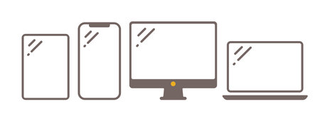 Responsive icon PC smartphone tablet vector illustrationのイラスト素材