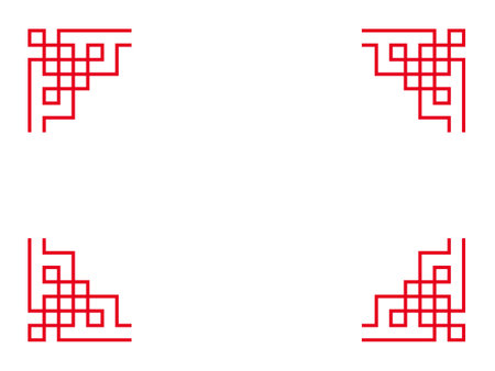 Chinese style frame decorative border vector illustrationのイラスト素材