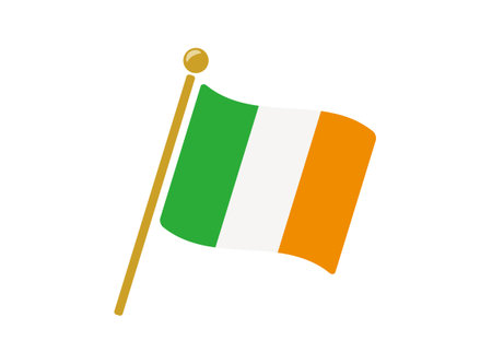 Irish flag icon vector illustrationのイラスト素材
