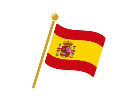 spain flag icon vector illustrationのイラスト素材