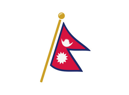 nepal flag icon vector illustrationのイラスト素材