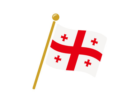 Georgia flag icon vector illustrationのイラスト素材