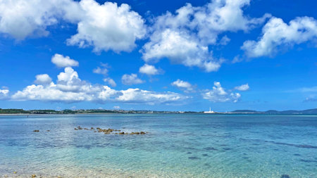 Okinawa Sea Underwater Road Uruma City Okinawa Prefectureの写真素材