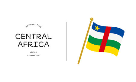 Central African flag icon Vector Illustrationのイラスト素材