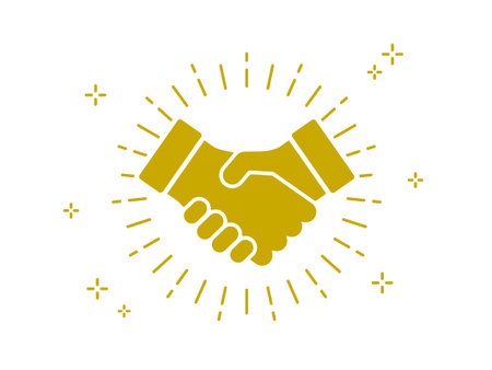 Handshake icon Shake hands Vector illustrationのイラスト素材