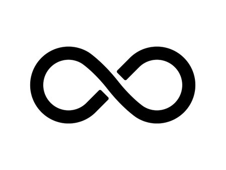 Simple infinity icon symbolizing infinity Vector illustration