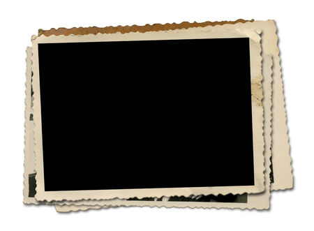 Blank Photo  Isolated on white  の写真素材