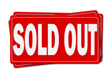 Textured Sold Red Tagの写真素材