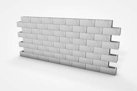 Prefabricated concrete materials, cement tubes on white background 3d illustrationの写真素材