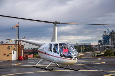 Helicopter taking offの写真素材