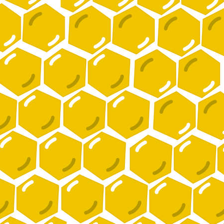 bee honeycomb with honey. Illustrations for babyの写真素材