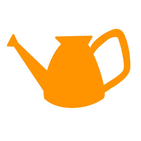 teapot orange illustration. kitchen appliancesの写真素材