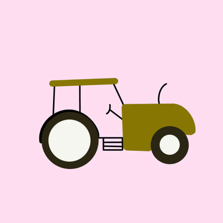 illustration of rural transport tractorの写真素材