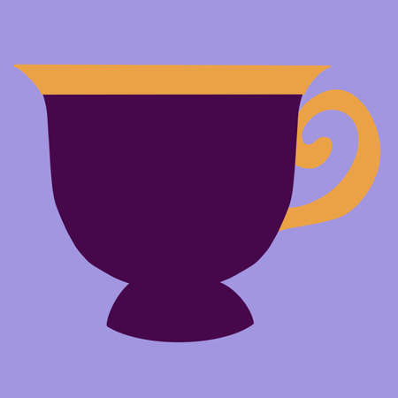 a cup of tea. a glass of coffee with a handleの写真素材