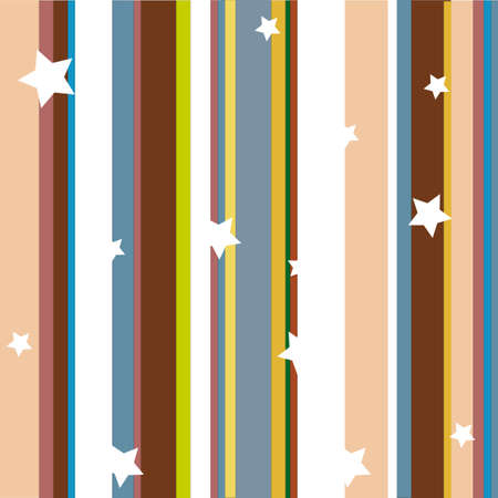 stripes multicolored white starsのイラスト素材