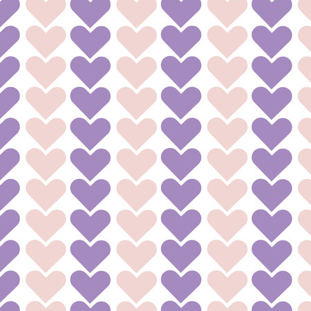 Hearts pattern purple and pink love valentines day