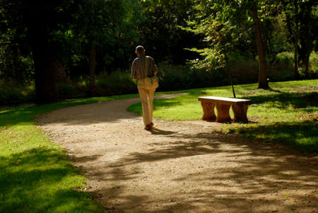 lonely walkの写真素材