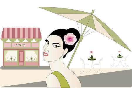 parisian cafeのイラスト素材