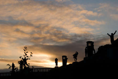 Statues, Vigeland Park, Osloの写真素材