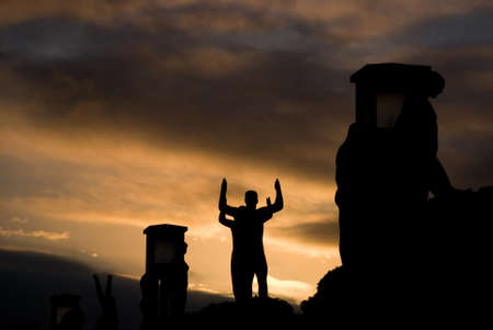 Statues, Vigeland Park. Osloの写真素材