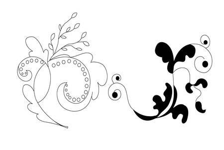 floral ornamentのイラスト素材